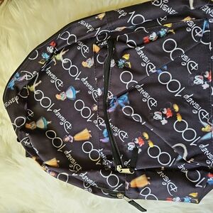 Disney Black Fabric with Whimsical Eyeglass Pattern